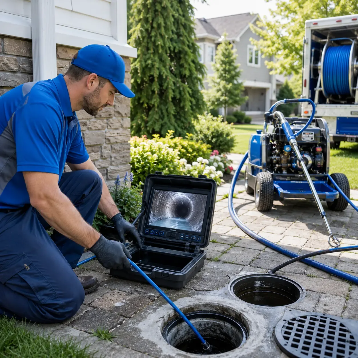 Outdoor drain cleaning professionals serving Lisbon, ME