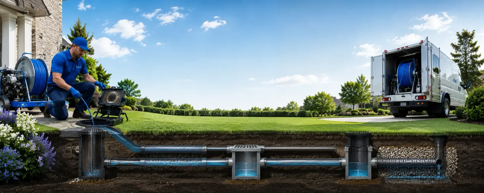 Outdoor drain cleaning information for Lisbon, ME